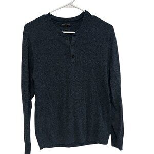 Banana Republic Men's Dark Blue Long Sleeve Henley.  Size M.